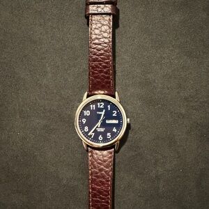 38mm Timex Blue dial and Silver Case